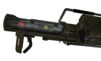 Le lance-missile Annabelle, avec les cinq étoiles dorées du drapeau chinois peintes sur le canon